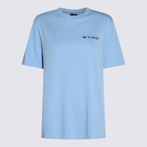 Etro Light Blue Cotton T-shirt - Etro - Modalova