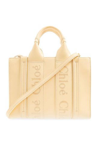 Woody Logo Embroidered Small Tote Bag - Chloé - Modalova