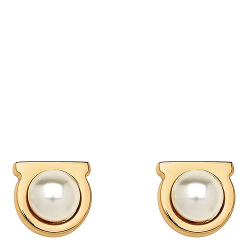 Ferragamo Gancini Pearl Earrings - Ferragamo - Modalova