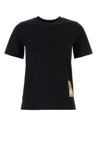 Burberry Black Cotton T-shirt - Burberry - Modalova