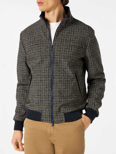 Man Mid-weight Houndstood Bomber Jacket - MC2 Saint Barth - Modalova