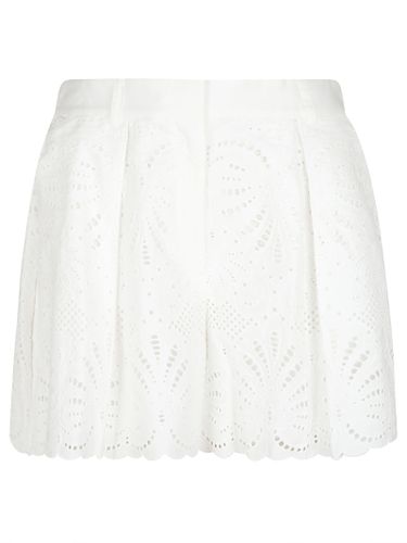 Pattern Embroidered Shorts - self-portrait - Modalova