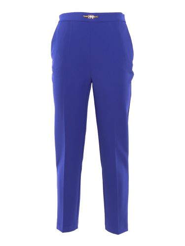 Pantalone Dritto Blu - Elisabetta Franchi - Modalova