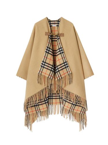 Burberry Checked Fringed-edge Cape - Burberry - Modalova