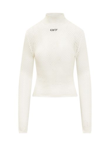 Off-White Net Turtleneck Top - Off-White - Modalova