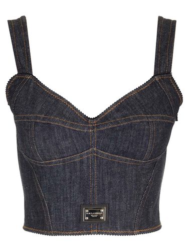 Dolce & Gabbana Denim Bustier - Dolce & Gabbana - Modalova