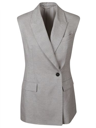 V-neck Sleeveless Jacket - Brunello Cucinelli - Modalova