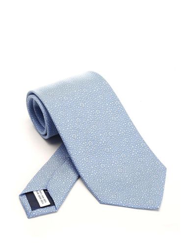 Gancini-printed Pointed-tip Tie - Ferragamo - Modalova