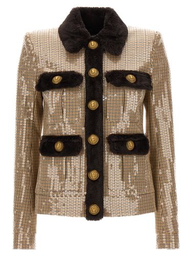 Balmain Faux Fur Sequin Jacket - Balmain - Modalova