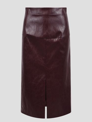 Faux-leather Midi Skirt - Federica Tosi - Modalova