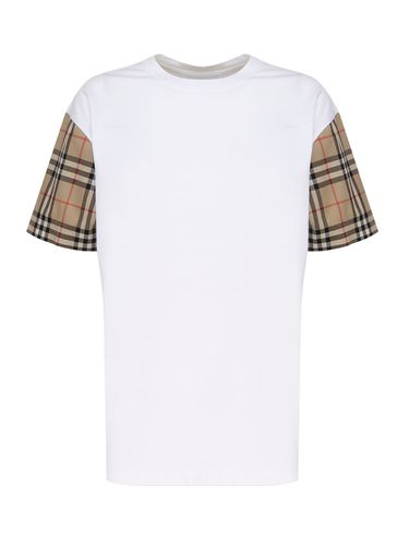 Cotton T-shirt With Vintage Check Inserts - Burberry - Modalova