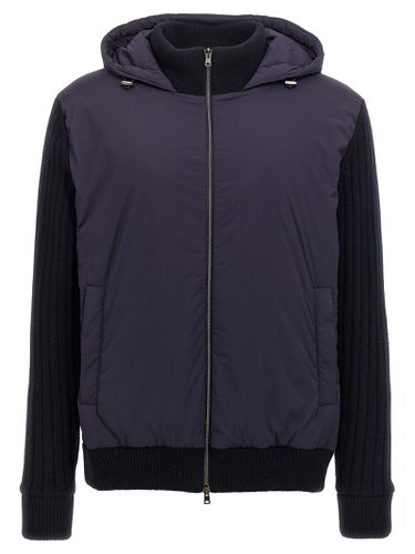 Herno Knitted Insert Hooded Jacket - Herno - Modalova