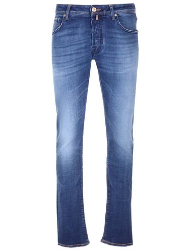 Jacob Cohen Dark Blue Raffato Jeans - Jacob Cohen - Modalova