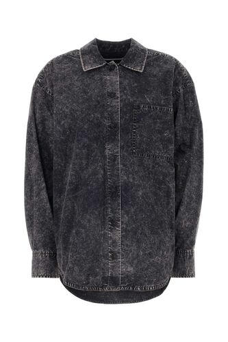 Black Cotton Oversize Shirt - T by Alexander Wang - Modalova