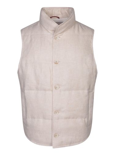 High-neck Button-up Gilet - Brunello Cucinelli - Modalova