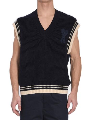 Paris Ami De Coeur Knitted Vest - Ami Alexandre Mattiussi - Modalova