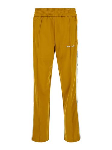 Orange High Waist Pants With Logo Lettering On The Front In Tech Fabric Man - Palm Angels - Modalova