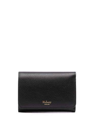 Wallet With Logo And Button Fastening In Grained Leather Woman - Mulberry - Modalova