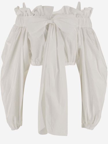 Patou Cotton Crop Top With Bow - Patou - Modalova