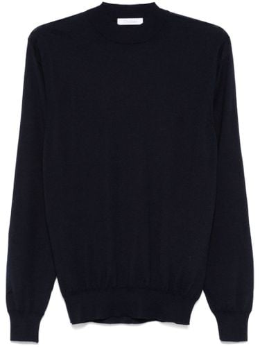 Navy Blue Cashmere-silk Blend Sweater - Cruciani - Modalova