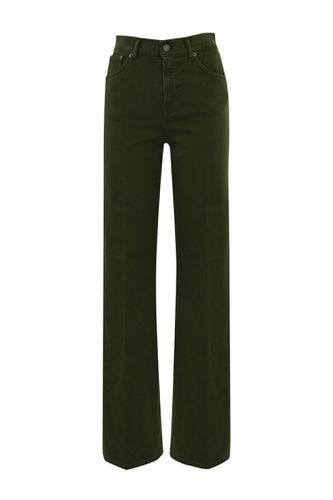 Amber Trousers In Cotton And Lyocell - Dondup - Modalova