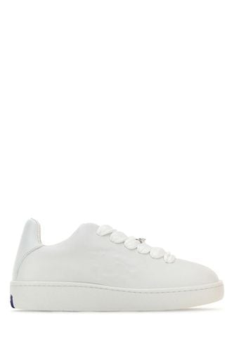 Burberry White Leather Box Sneakers - Burberry - Modalova