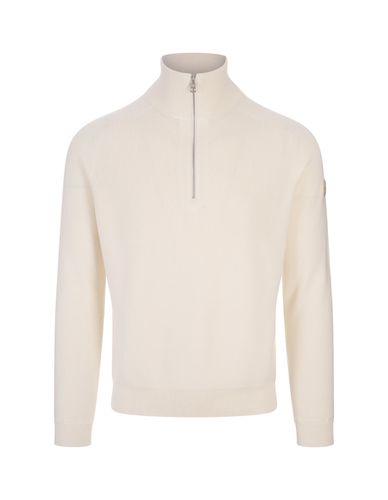 Cotton And Cashmere Zip-up Sweater - Moncler - Modalova