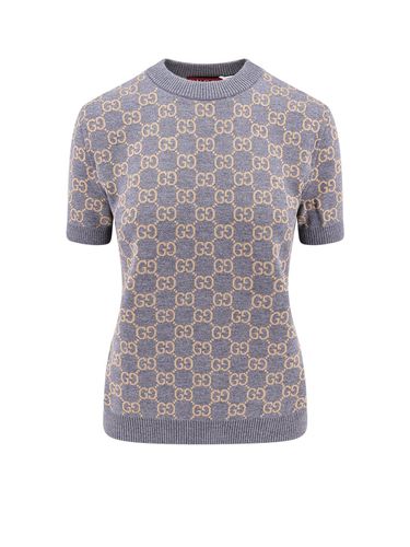 Monogrammed Intarsia Short-sleeve Sweater - Gucci - Modalova