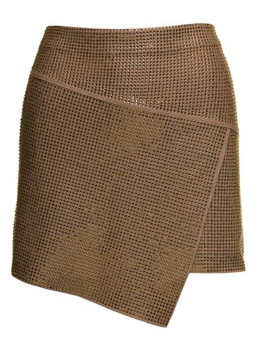 Full Strass A-line Panels Mini Skirt - ANDREĀDAMO - Modalova