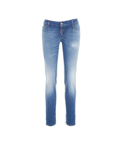 Low-rise Faded Distressed Slim-cut Jeans - Dsquared2 - Modalova