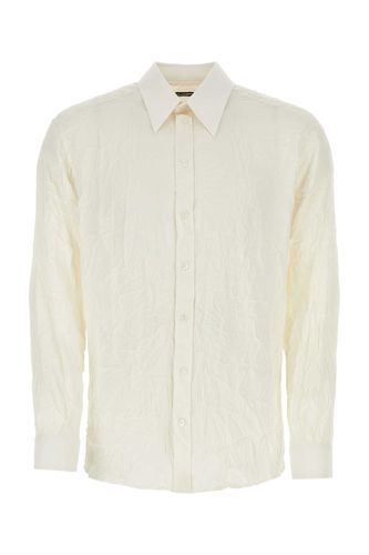 Ivory Stretch Silk Shirt - Dolce & Gabbana - Modalova