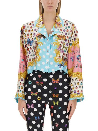 Versace Multicolored Silk Shirt - Versace - Modalova