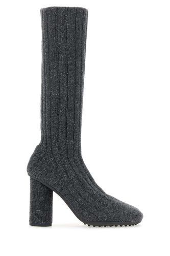 Melange Grey Fabric Atomic Ankle Boots - Bottega Veneta - Modalova