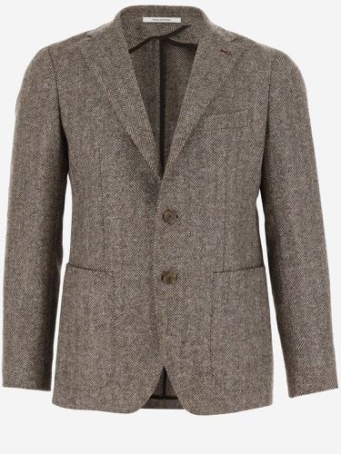 Single-breasted Wool Jacket - Tagliatore - Modalova