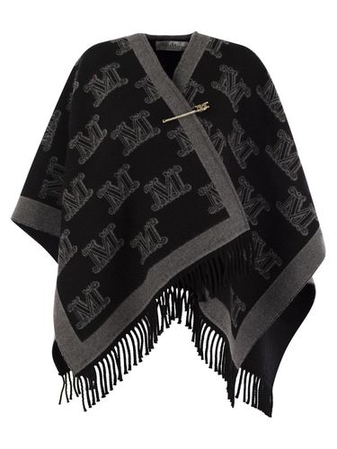 All-over Logo Patterned Fringed Cape - Max Mara - Modalova