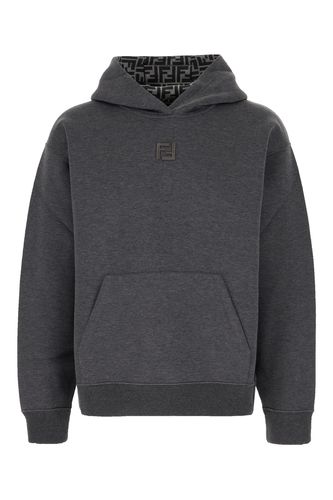 Dark Grey Cotton Blend Sweatshirt - Fendi - Modalova