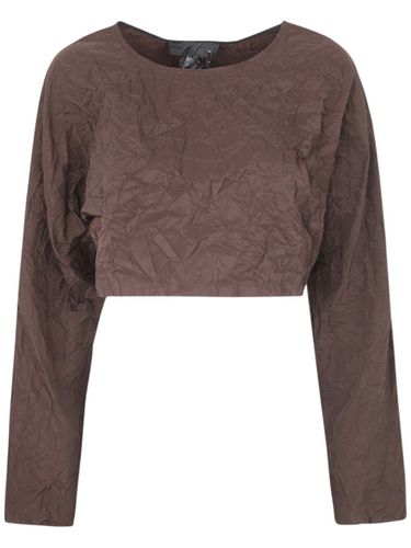 Crinkled Opaque Taffeta Sweater - Maria Calderara - Modalova