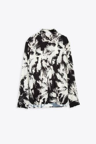 Palm Shirt L/s Man Off white and black palms printed viscose shirt - Palm shirt Ls - Laneus - Modalova