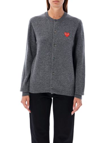 Red Heart Patch Cardigan - Comme des Garçons Play - Modalova