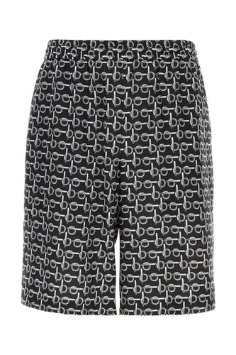 Printed Silk Bermuda Shorts - Burberry - Modalova