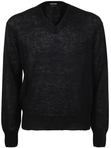 Tom Ford Mohair Blend Is V Neck - Tom Ford - Modalova