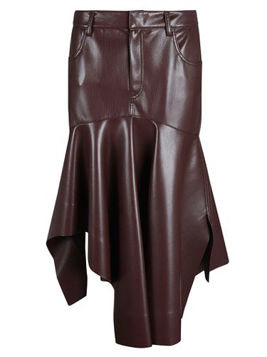 Leather Concealed Zip Skirt - Philosophy di Lorenzo Serafini - Modalova