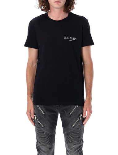 Balmain Silver Small Logo T-shirt - Balmain - Modalova