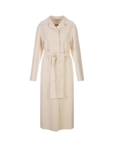 Jil Sander Beige Wool Robe Coat - Jil Sander - Modalova