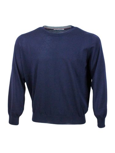 Lightweight Crew Neck Long Sleeve Sweater In Wool And Cashmere - Brunello Cucinelli - Modalova