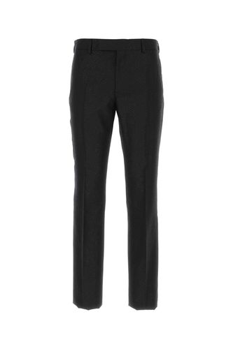 Versace Black Wool Blend Pant - Versace - Modalova