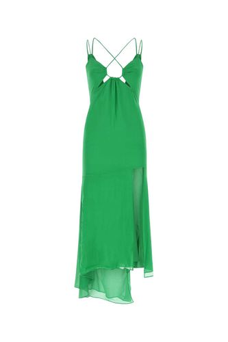 Green Stretch Silk Dress - The Andamane - Modalova