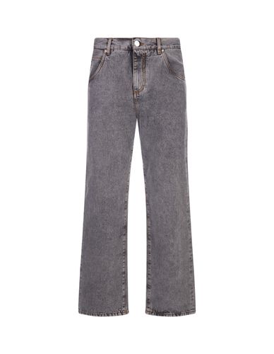 Grey Cotton Denim Jeans With Logo - Etro - Modalova