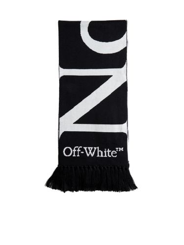 Reversible Scarf With Lettering - Off-White - Modalova
