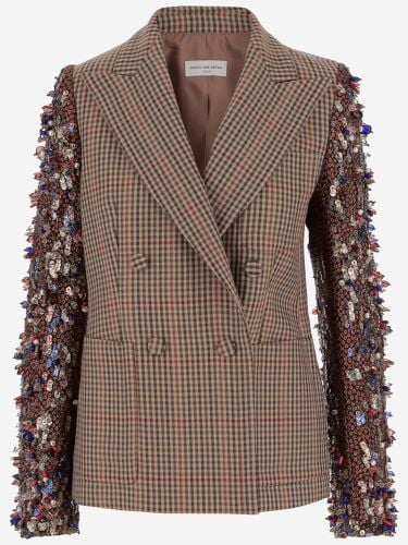 Beaded Wool Double-breasted Jacket - Dries Van Noten - Modalova